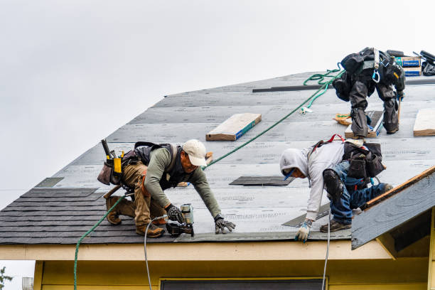 Professional Gutter Installation technician working in Dugspur, VA